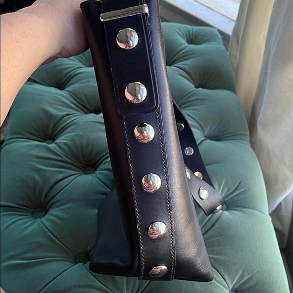 Madewell Essential Bucket Tote Black with Silver Studs - Picture 3 of 8